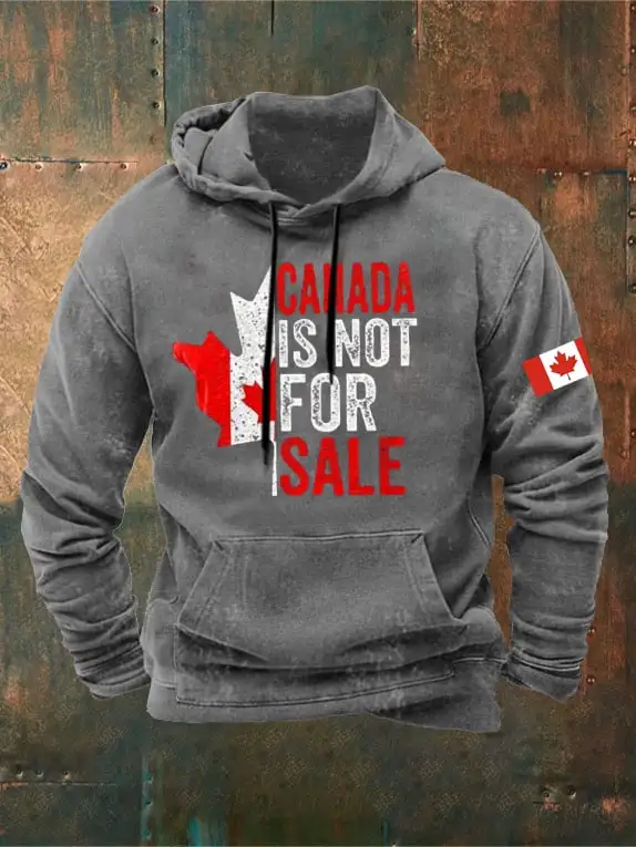 Men's Canada Is Not For Sale Printed Hoodie