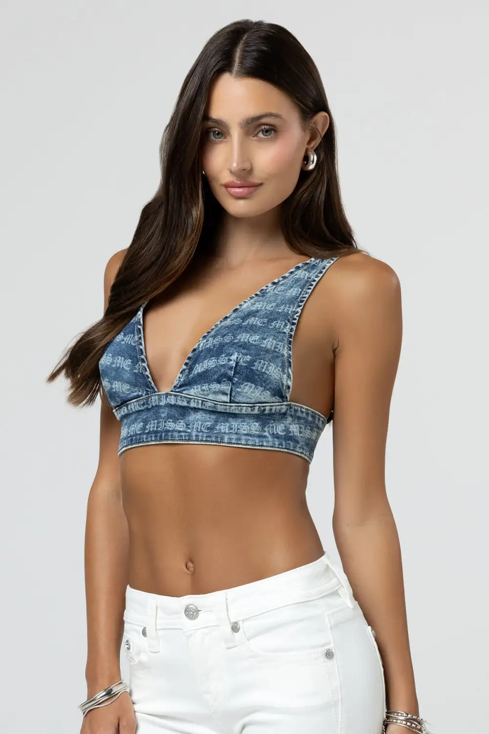 Icon Denim Bralette Top