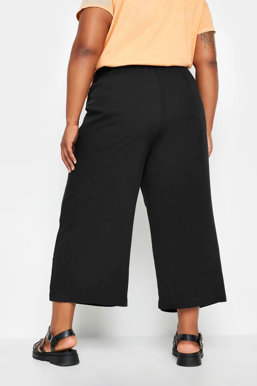 YOURS Curve Khaki Green Cropped Trousers