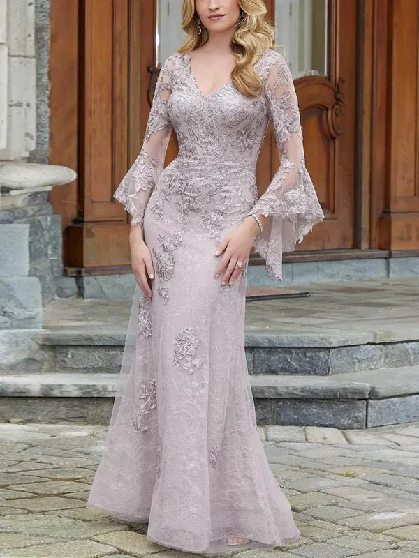 Square Neck Embroidered Sheath Gown