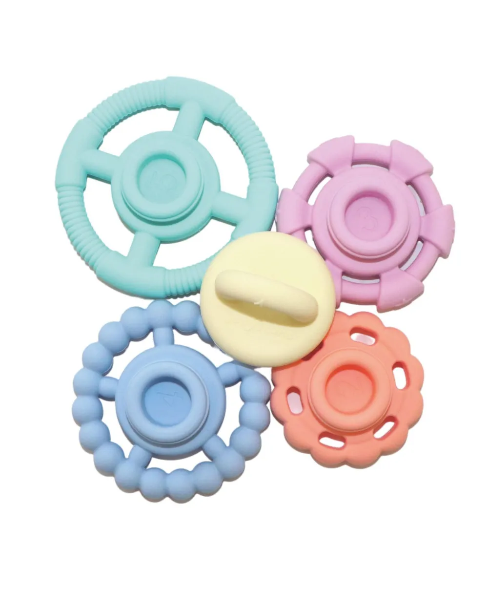 Jellystone Designs Rainbow Stackers & Teether – Pastel