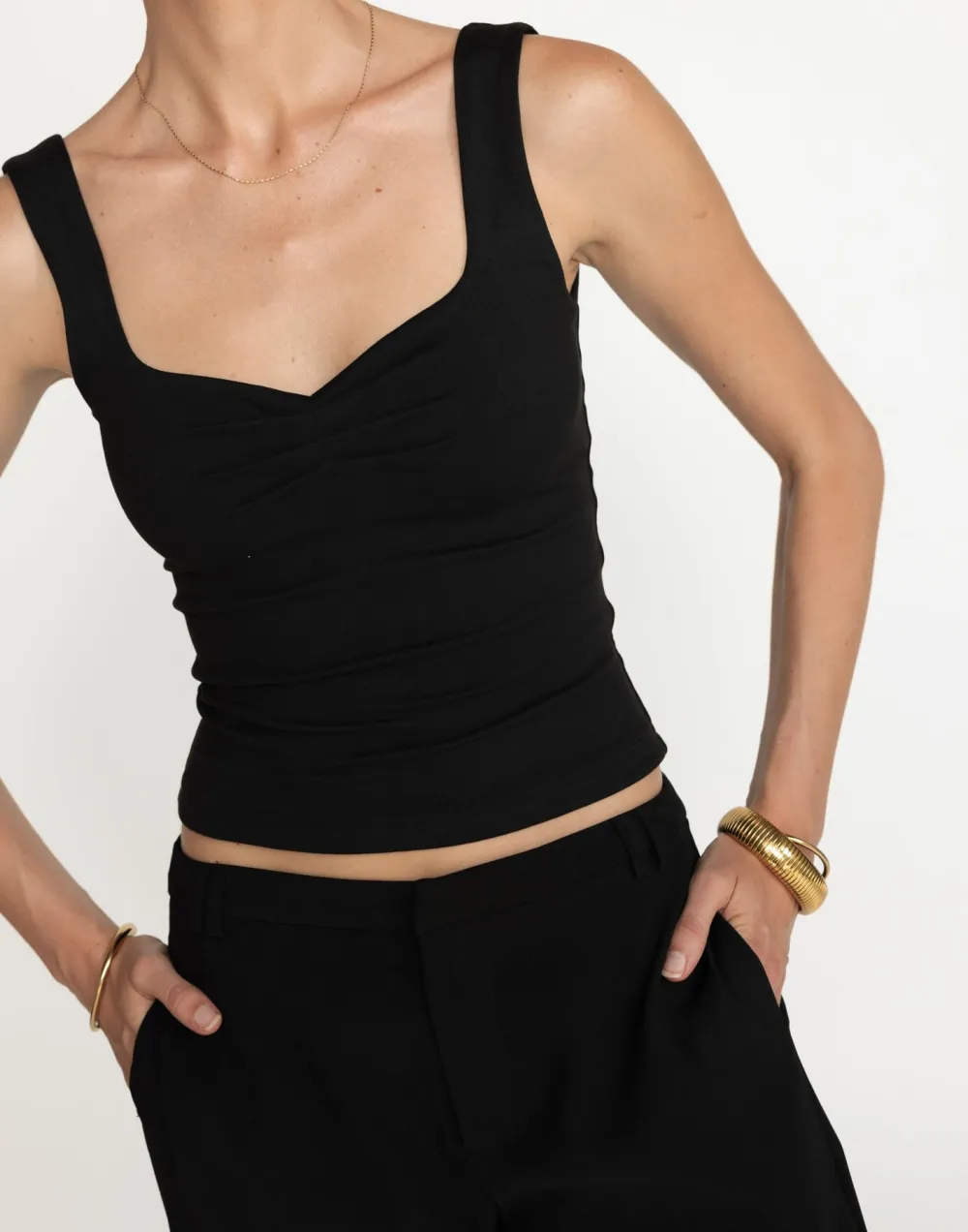 Elegant Solid Color Heart-Shaped Women's Vest