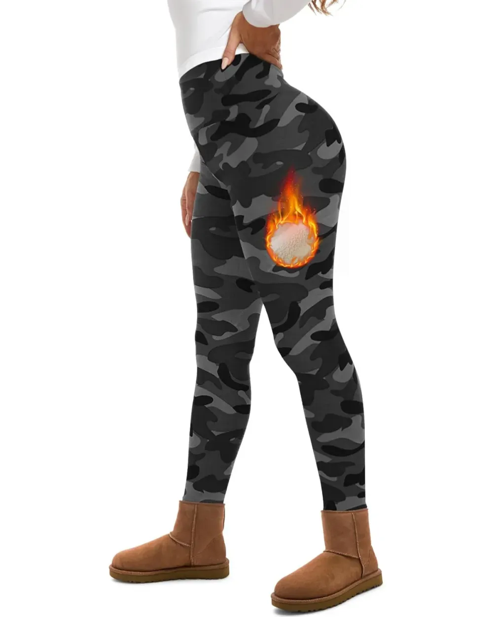 Fleece Lined Leggings for Women – Thick Winter Warm Thermal High Waisted Tummy Control Workout Yoga Pants