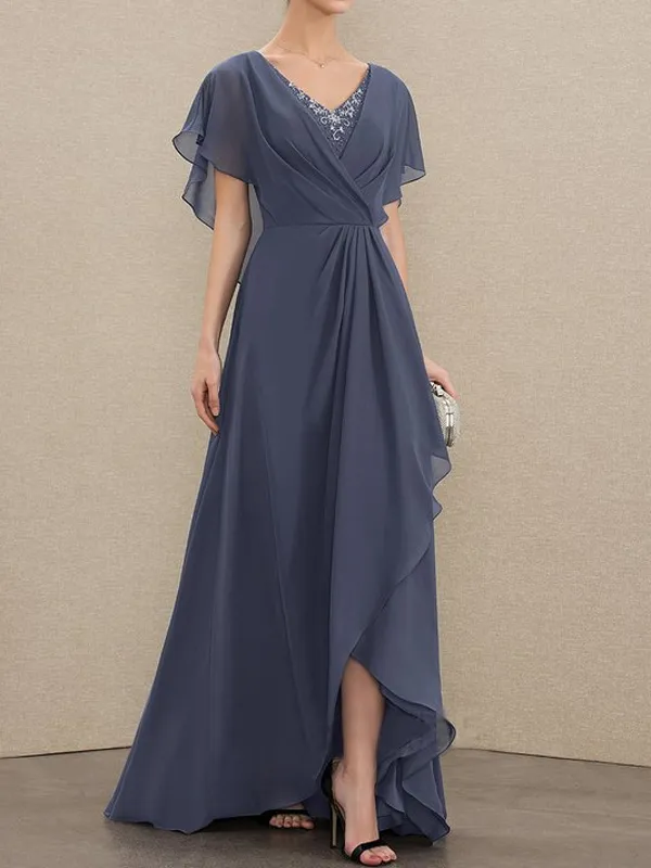 Elegant and dignified ruffle maxi dress