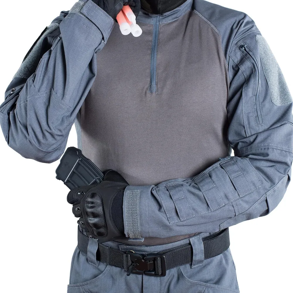 Combat Top Multicam Airsoft Shirt Seamless Long Sleeve Shirt with Shoulder Cushion Military Surplus