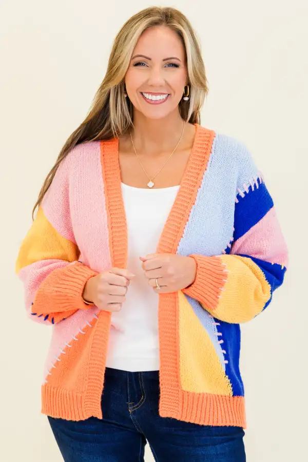 Count Your Promises Cardigan, Orange