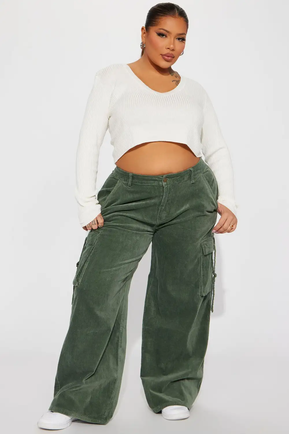 Sheila Ribbed Crop Sweater - Ivory