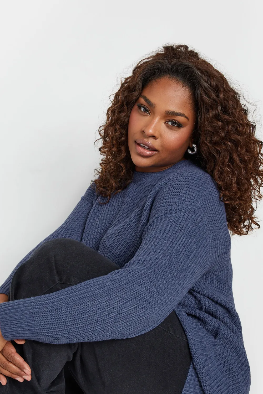 YOURS Curve Pink Essential Knitted Jumper