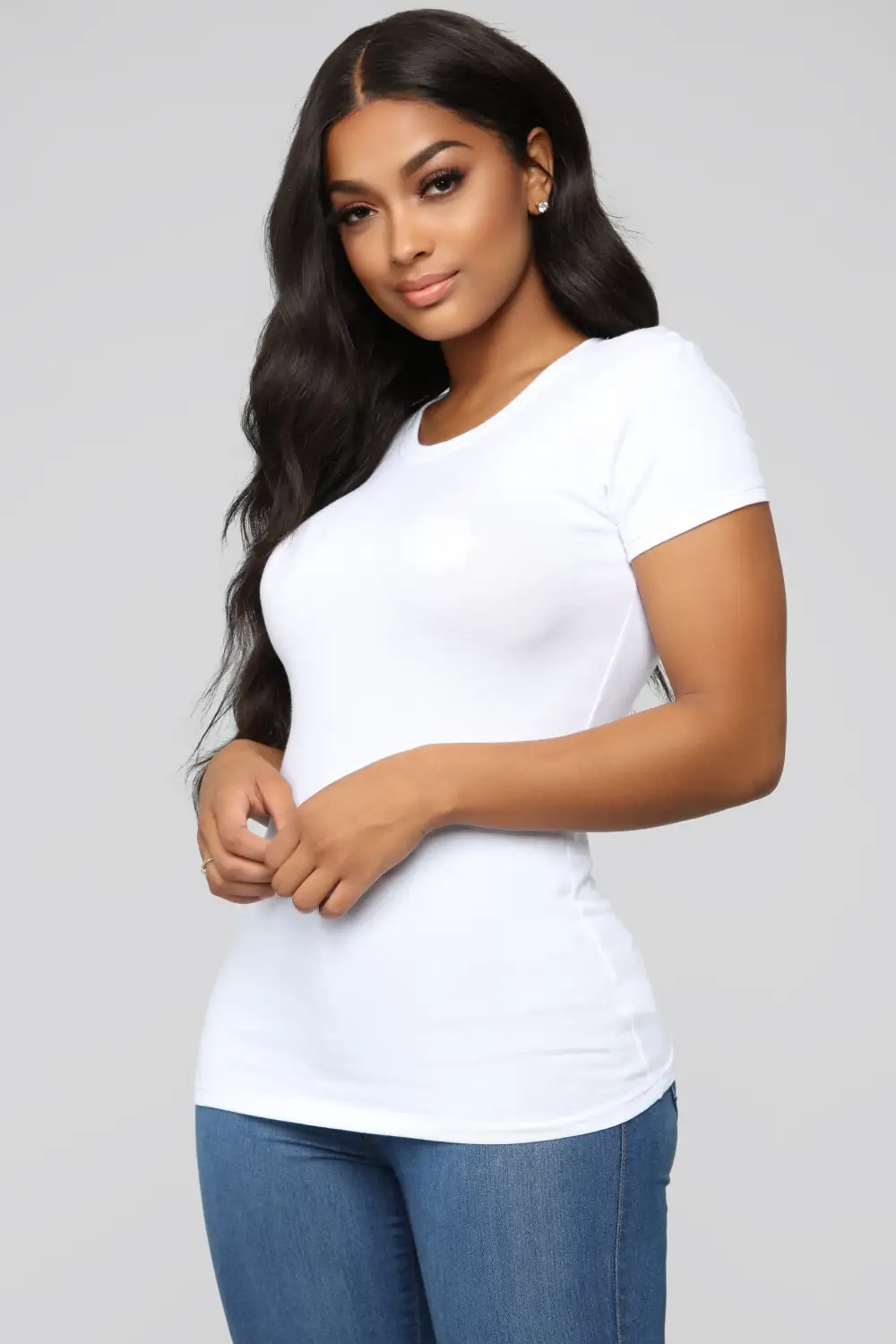 Sabrina Crew Neck Tee - White