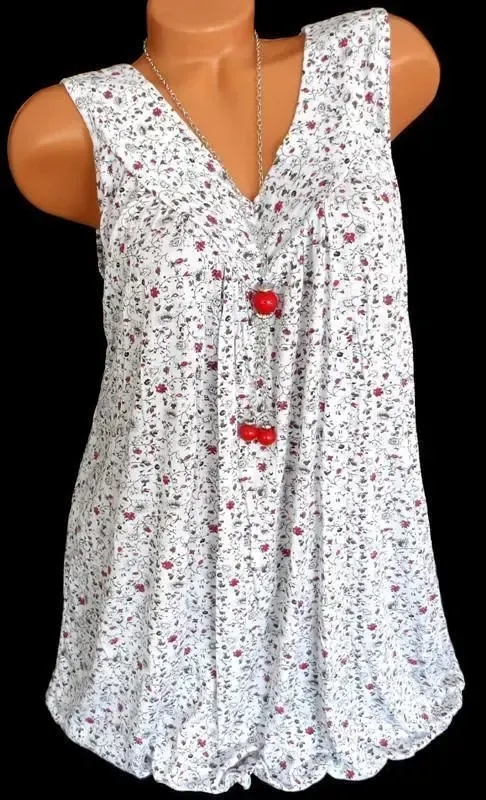 Plus Size Women Fashion Blouse Casual Loose Floral Printed Tops