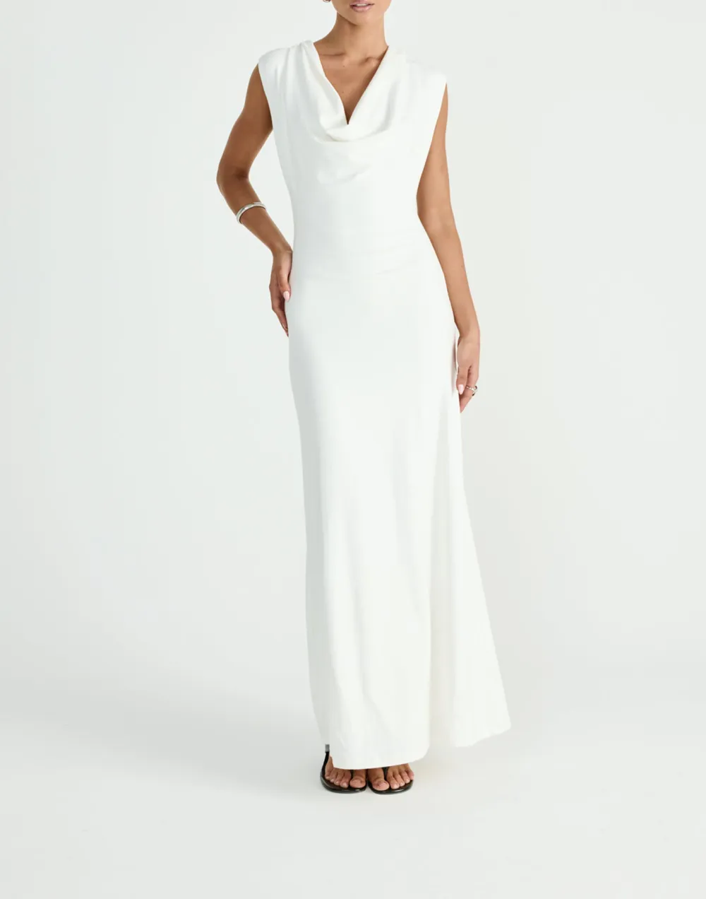 Creative Flared Hem Long Dress