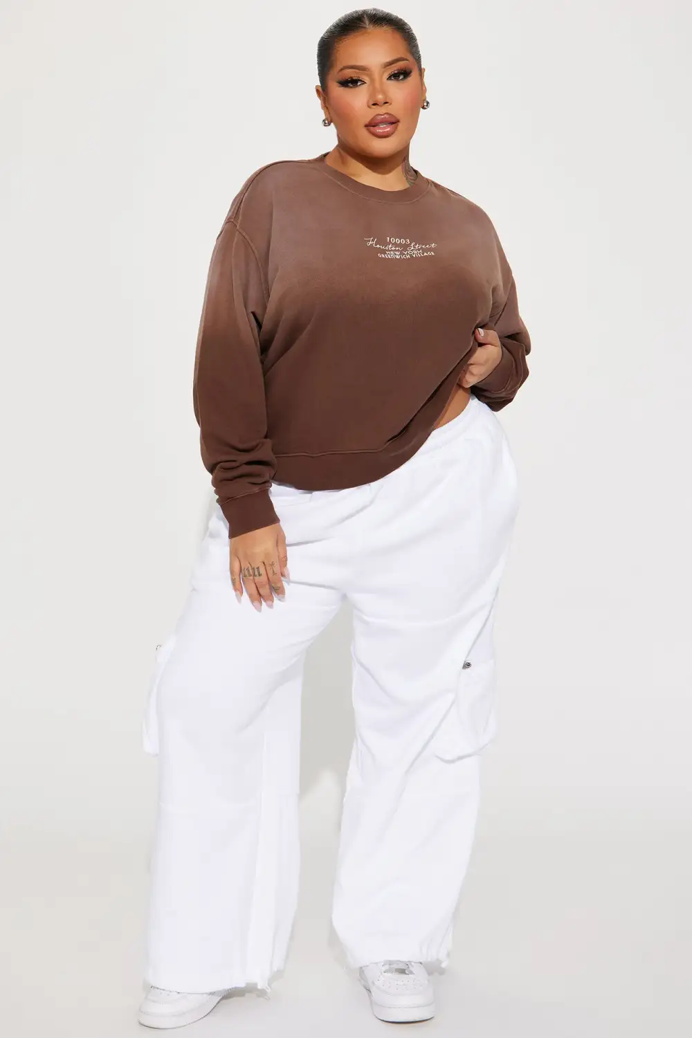 Lower Manhattan Washed Sweatshirt - Brown/combo