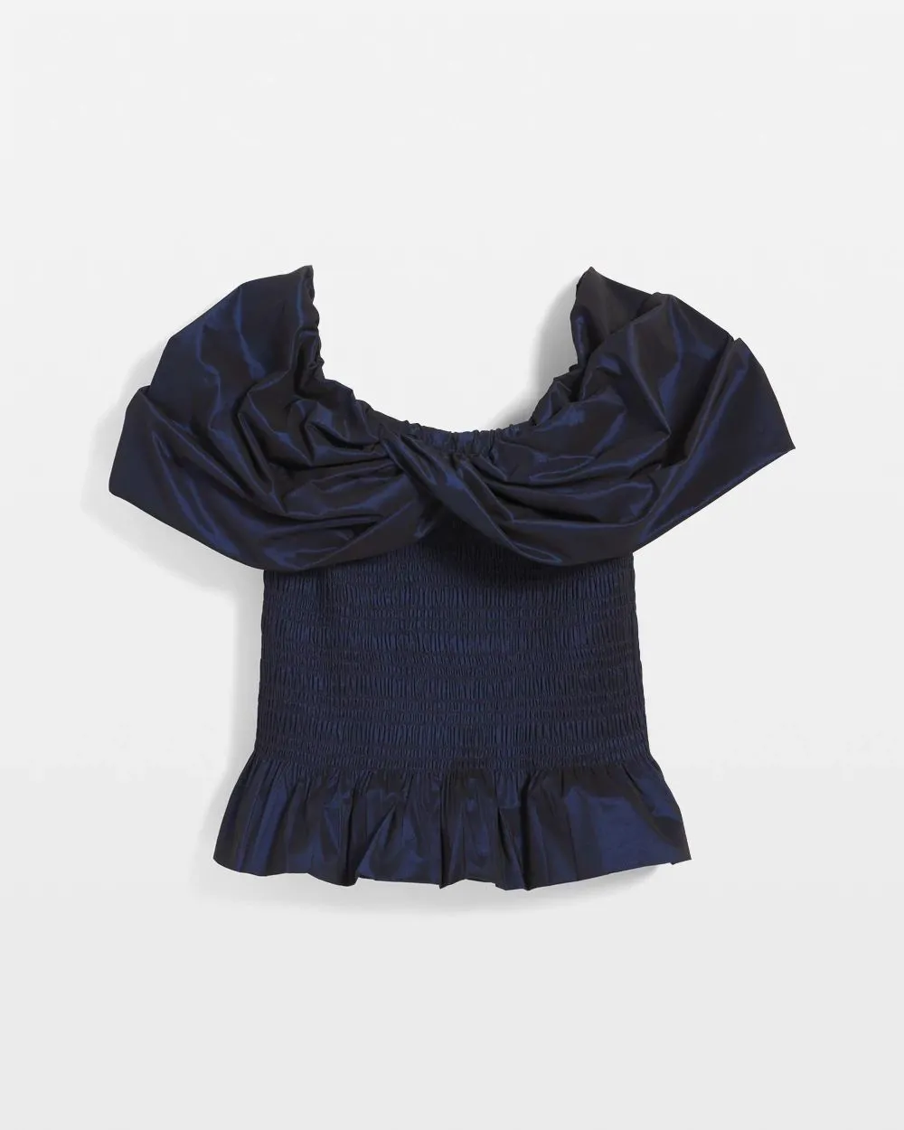 Petite Off-the-Shoulder Taffeta Bustier