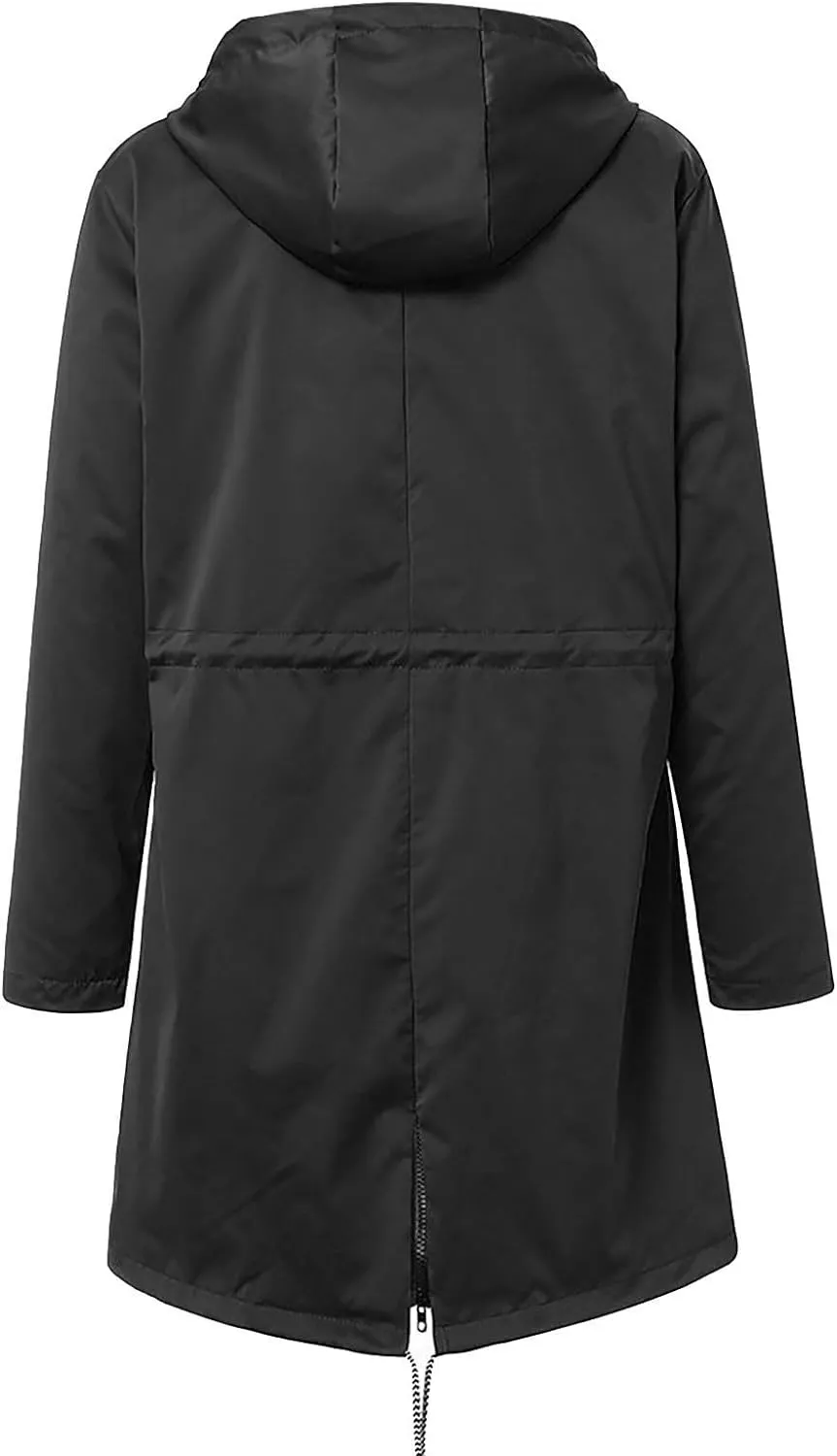 Rain Jackets For Women Waterproof With Hood Lightweight Casual Anorak Travel Hiking Coats with Pockets 720