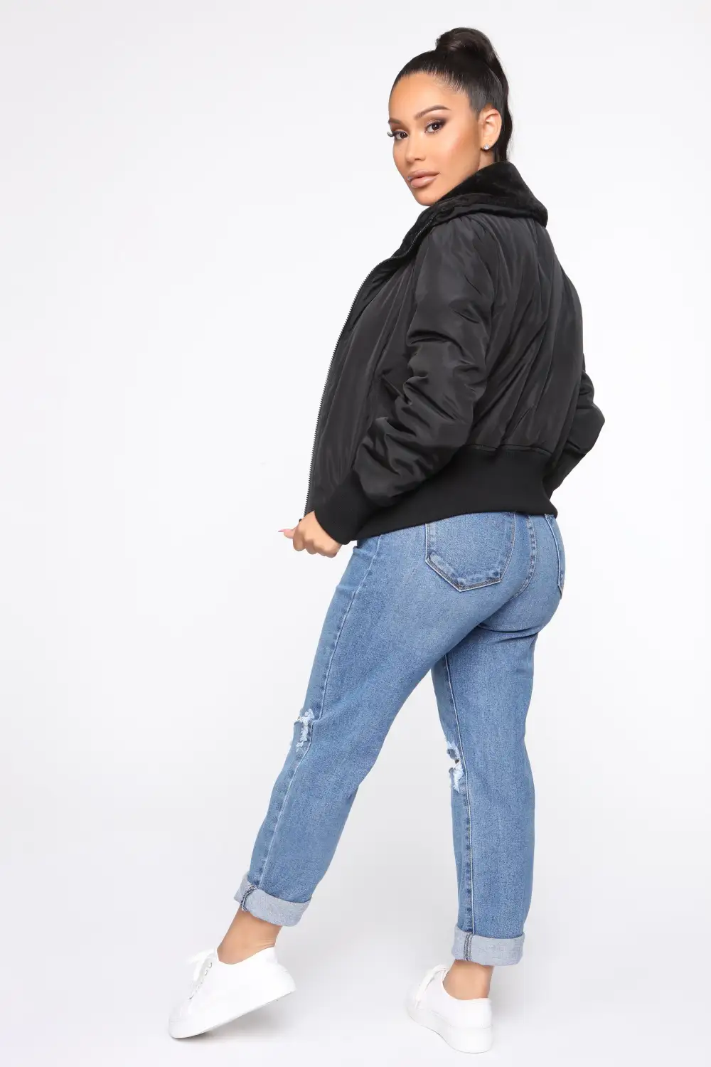 Nights In Denver Bomber Jacket - Black