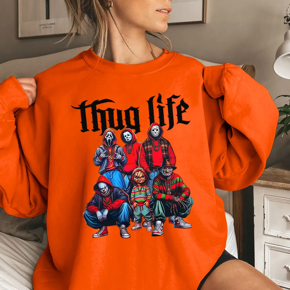 Purple Thug Life Horror Colorful Sweater Long Sleeve Hoodie Of You