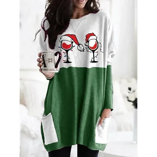 Christmas Santa Claus Ugly Christmas Sweater / Sweatshirt Hoodie Pullover Adults' Women's Cosplay Christmas Christmas Christmas Carnival Masquerade Easy Halloween Costumes