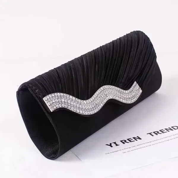 Diamond Evening Bag Crinkle Clutch