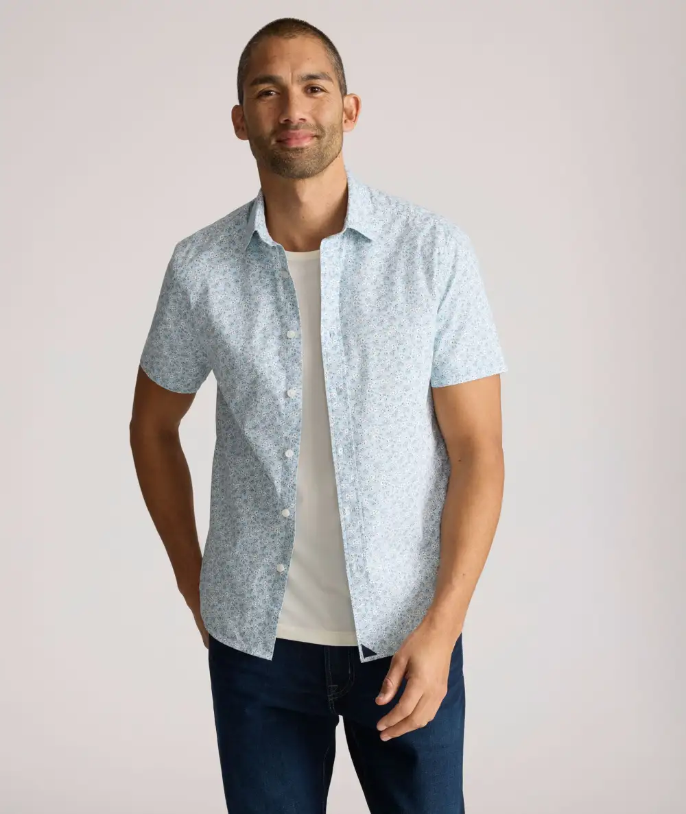 Stretch Cotton Short-Sleeve Ashford Shirt