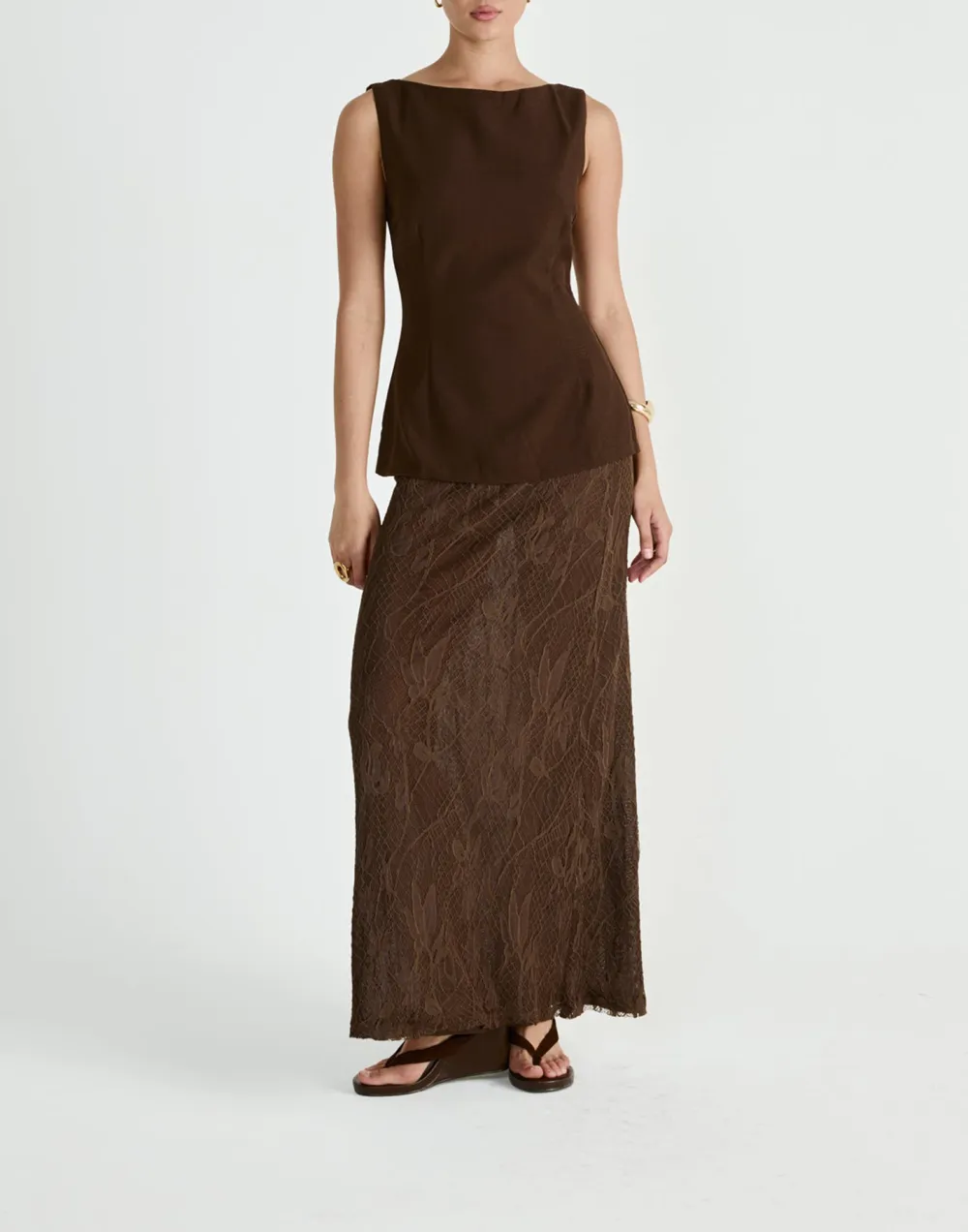 Low Waist Flowing Lace Skirt For Women