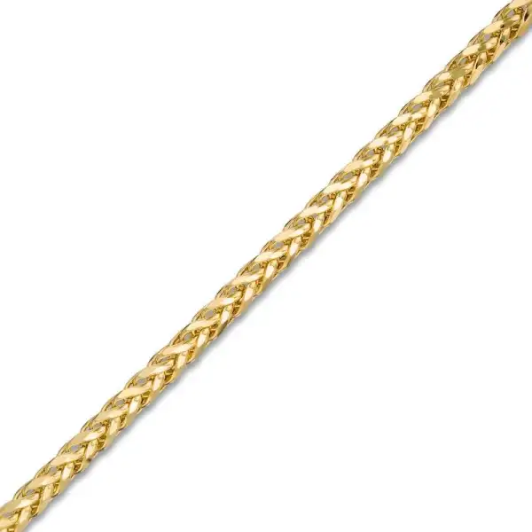 Hollow Wheat Chain Necklace 10K Yellow Gold 20