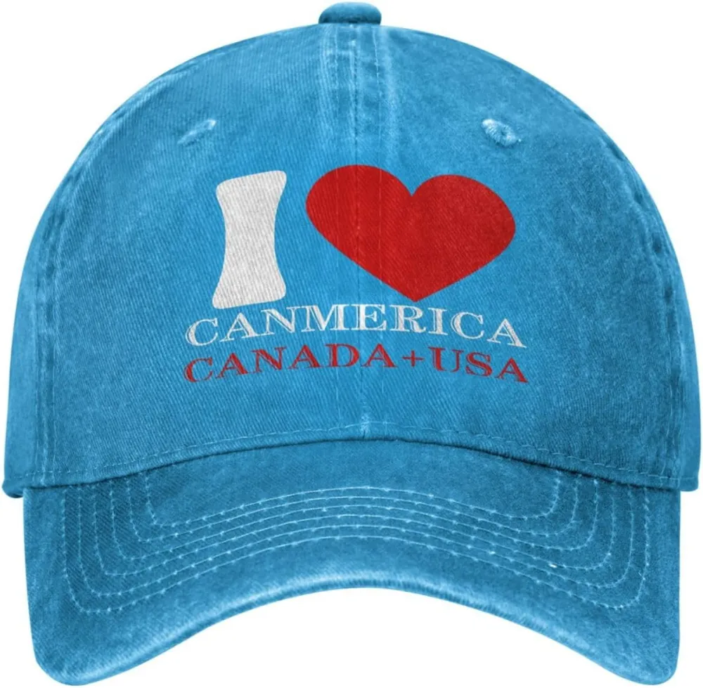 Funny Trump Oh Canada! 51st States Low Profile Cap Denim Hat