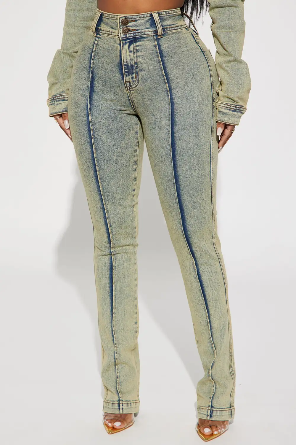 Vittoria Tinted Stretch Skinny Jeans - Light Wash