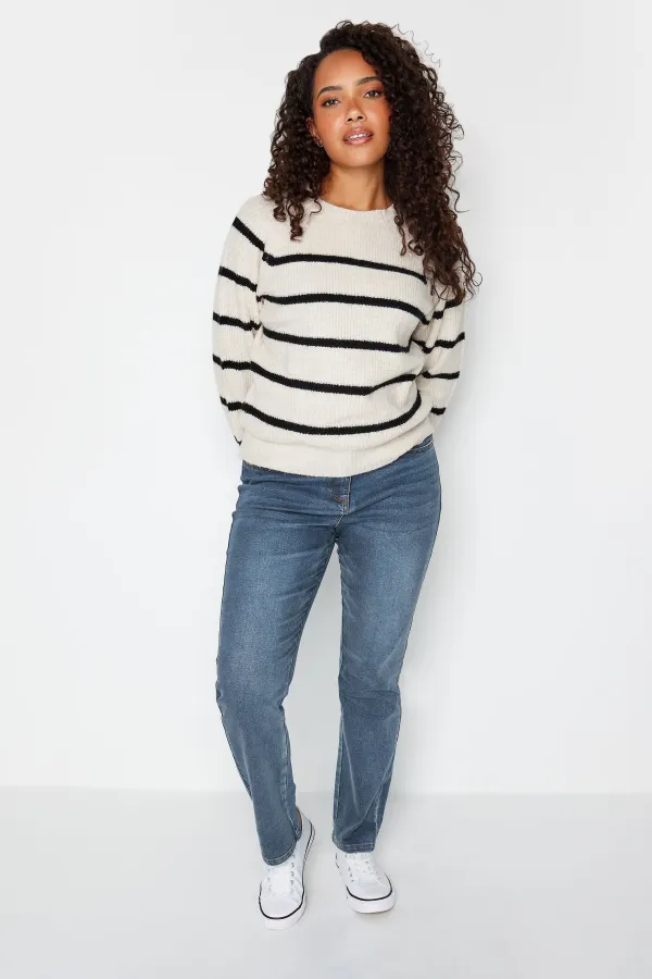 M&Co Blue Mid Wash Straight Leg Jeans