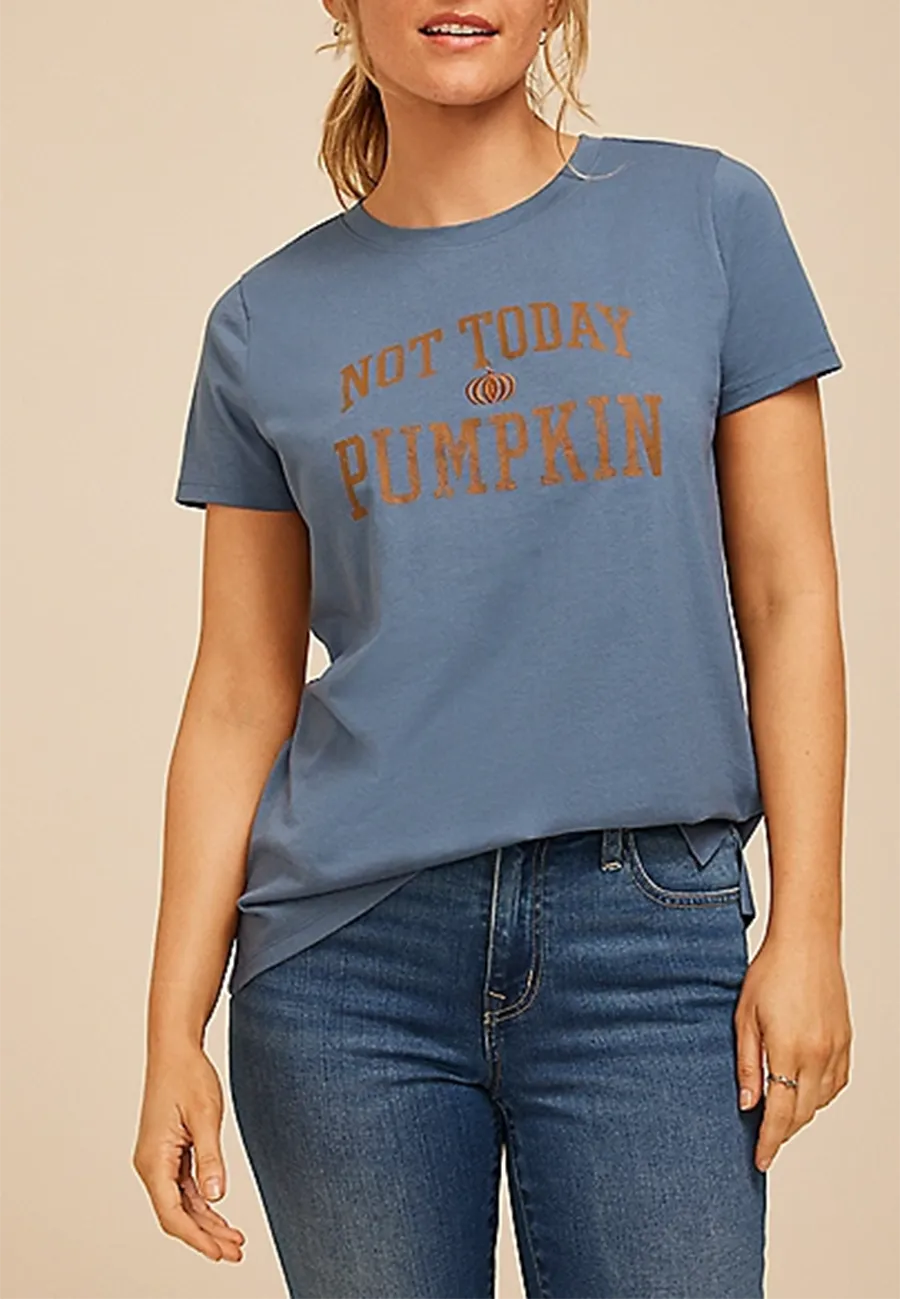 Blue Casual Style Classic Fit Graphic Tee