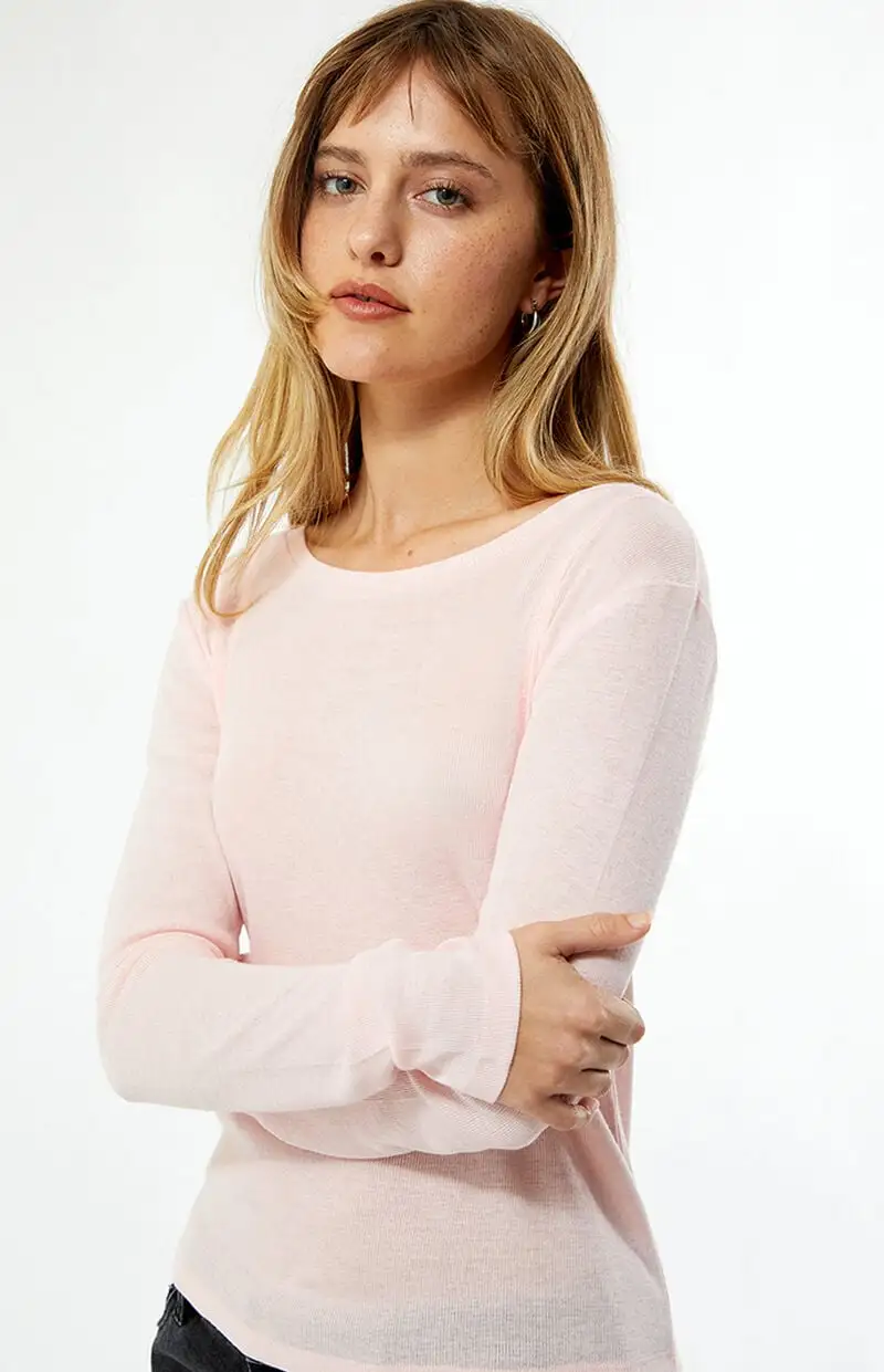 Est. PAC 1980 Ribbed Crew Neck Long Sleeve Top