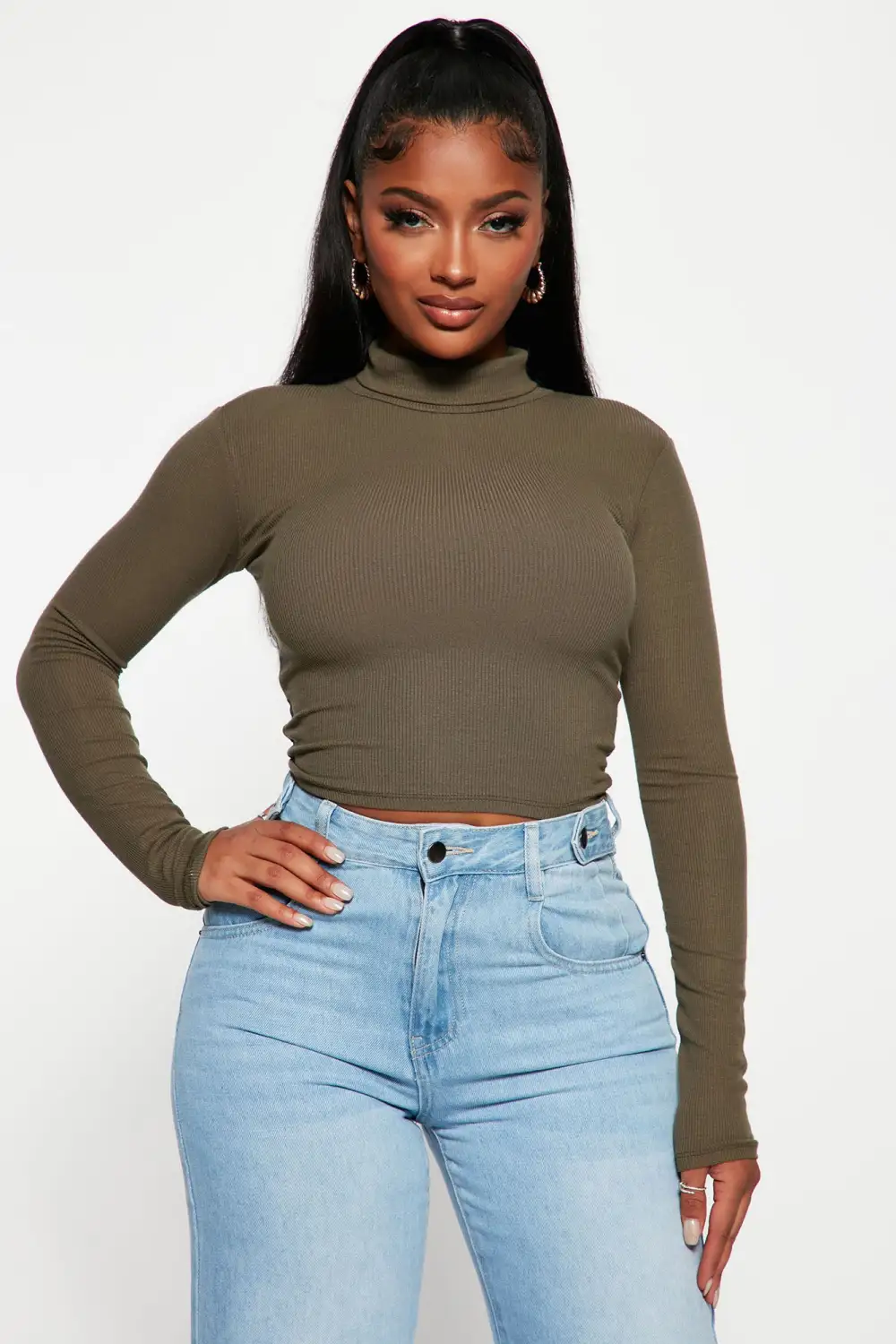 Amerie Turtle Neck Sweater - Olive
