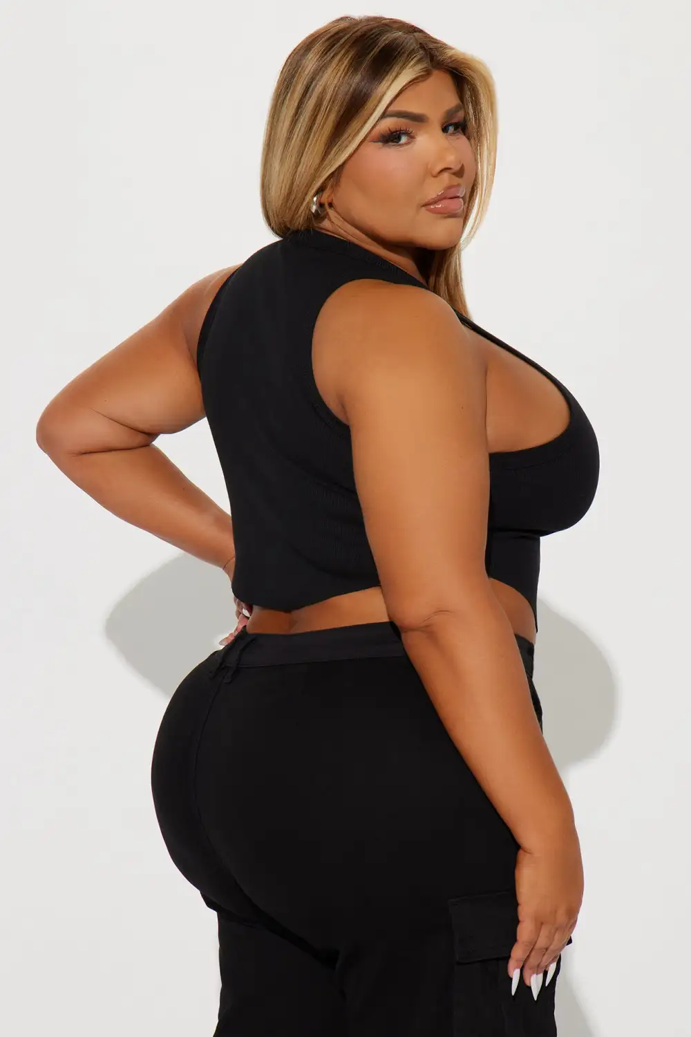 Wet Dream Ribbed Top - Black