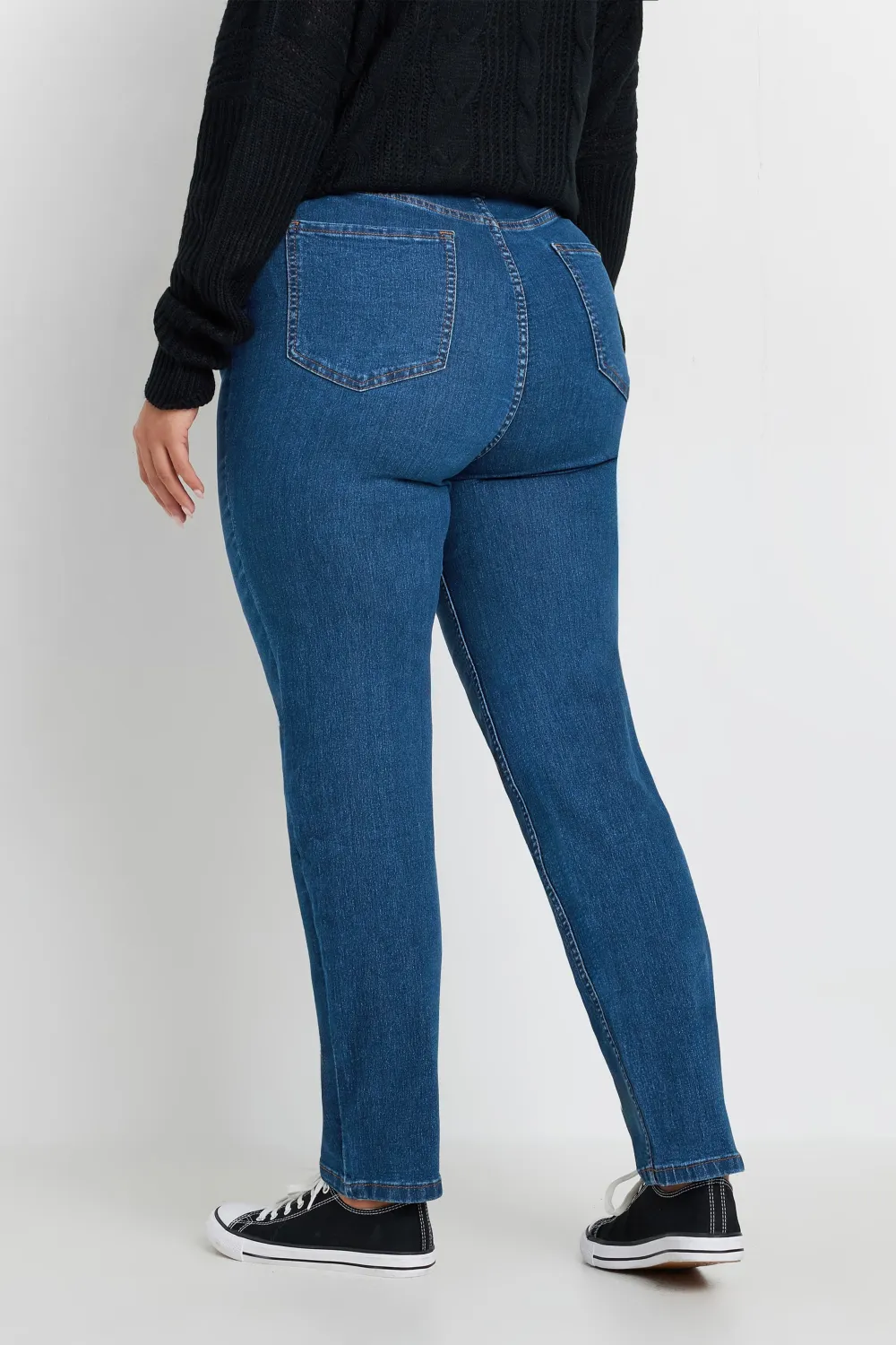 YOURS Curve Mid Blue Straight Leg RUBY Jeans