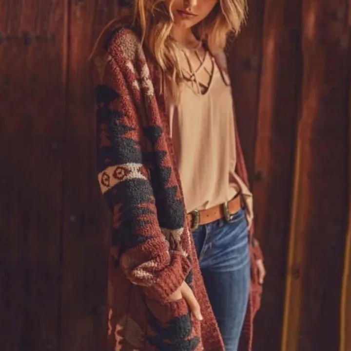 Vintage Ethnic Knitted Cardigan