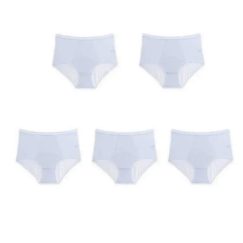 High Waist Leak Proof Ice Silk Panties Plus Size L-6XL