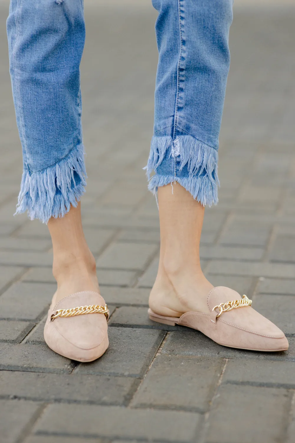 In Control Nude Brown Flat Mules