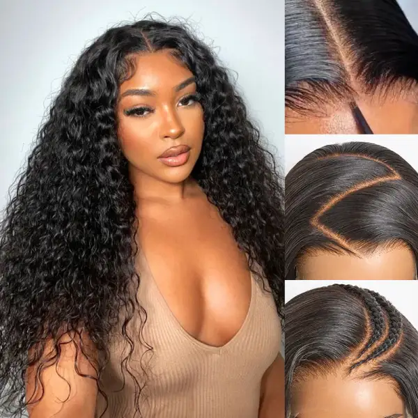 Real HD| Water Wave Glueless Lace Closure Wig 250% Raw Virgin Human Hair Wig