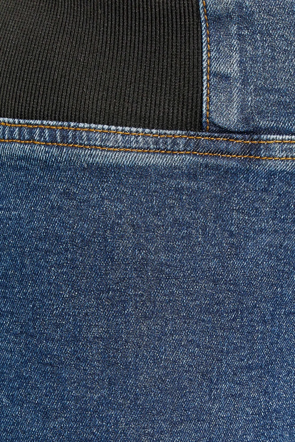 YOURS Curve Blue Elasticated Insert Split Hem Stretch Jeggings