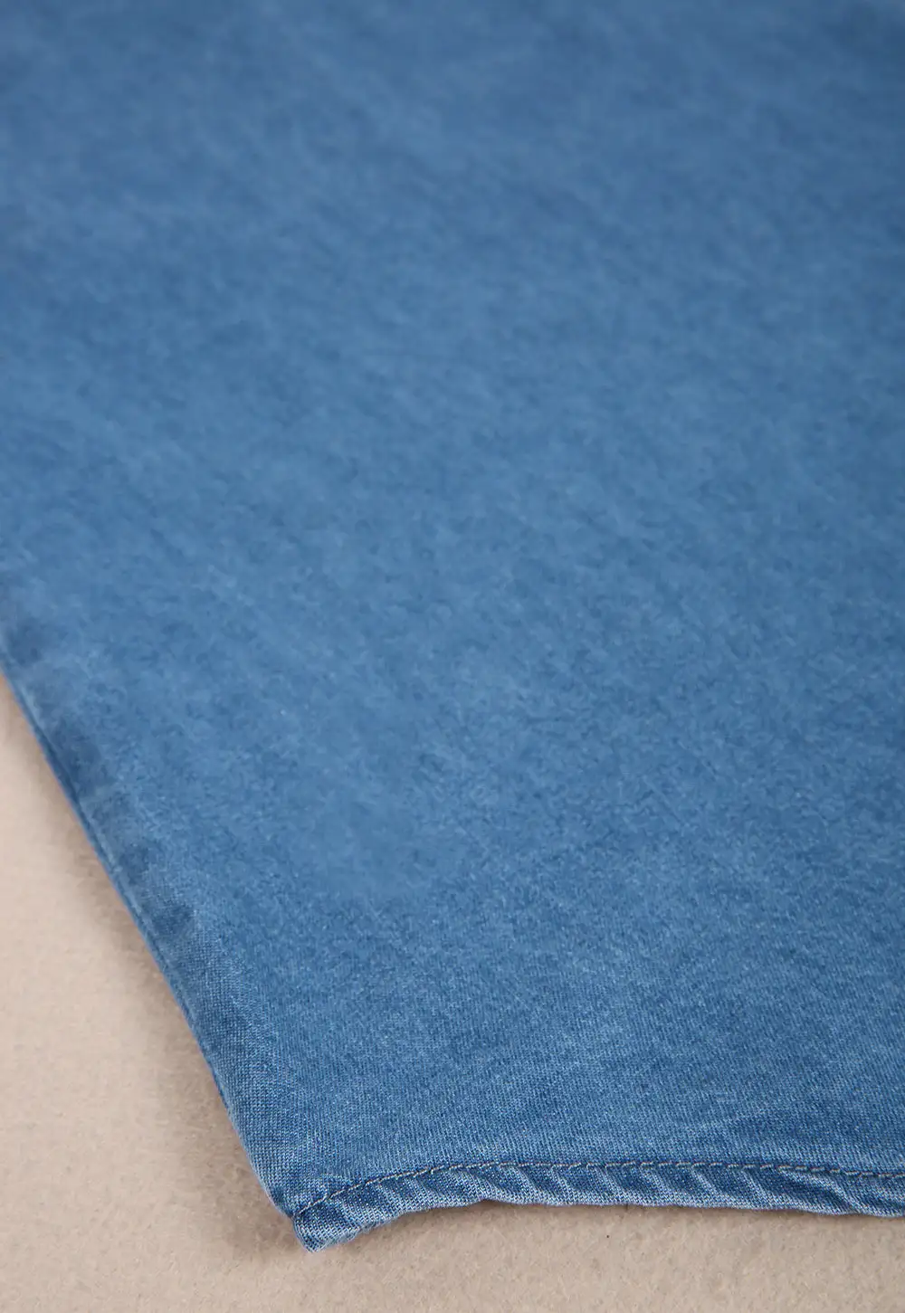 Oversized Chambray Denim Button Front Blouse Midi Dress