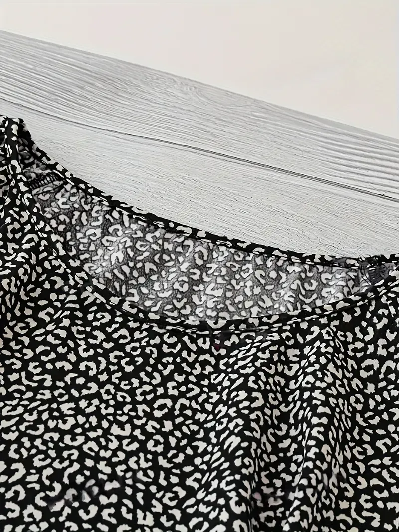 Springsummer Chic | Women's Elegant Leopard Print Blouse