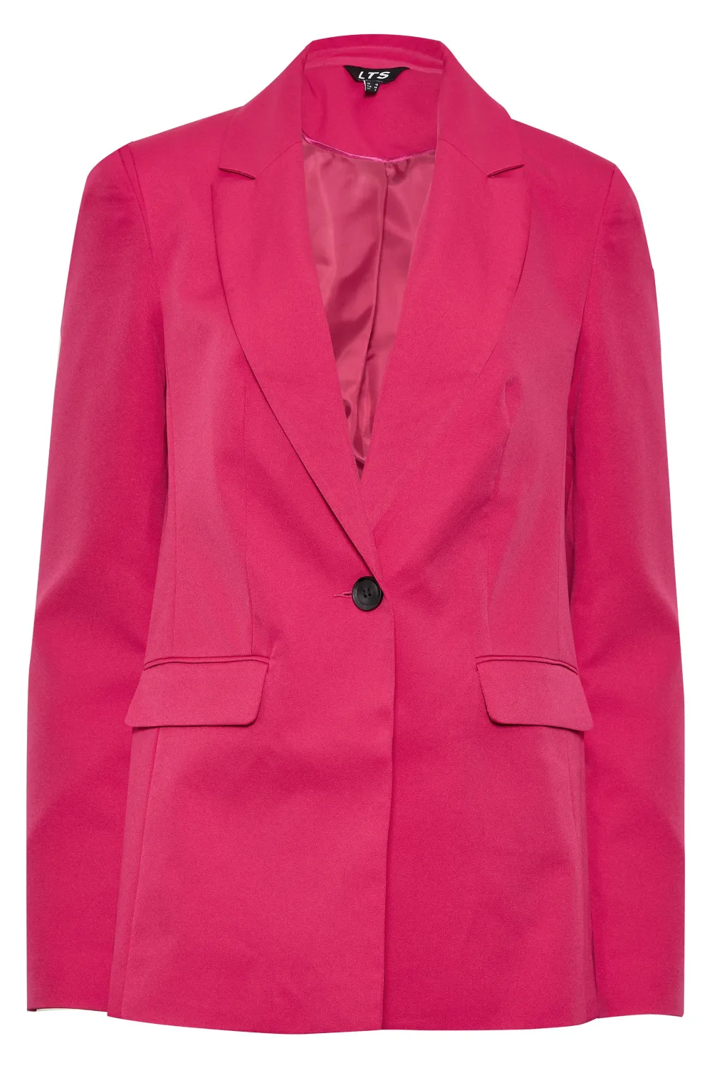 LTS Tall Dark Pink Scuba Crepe Blazer