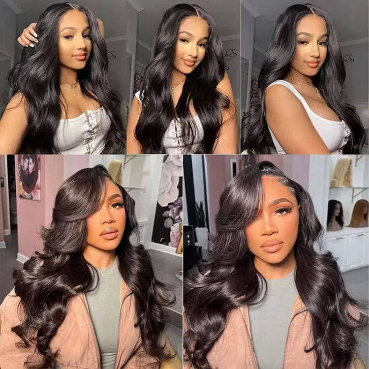 16-34inch Affordable Sterly 13x6 Transparent Lace Body Wave Front Wigs