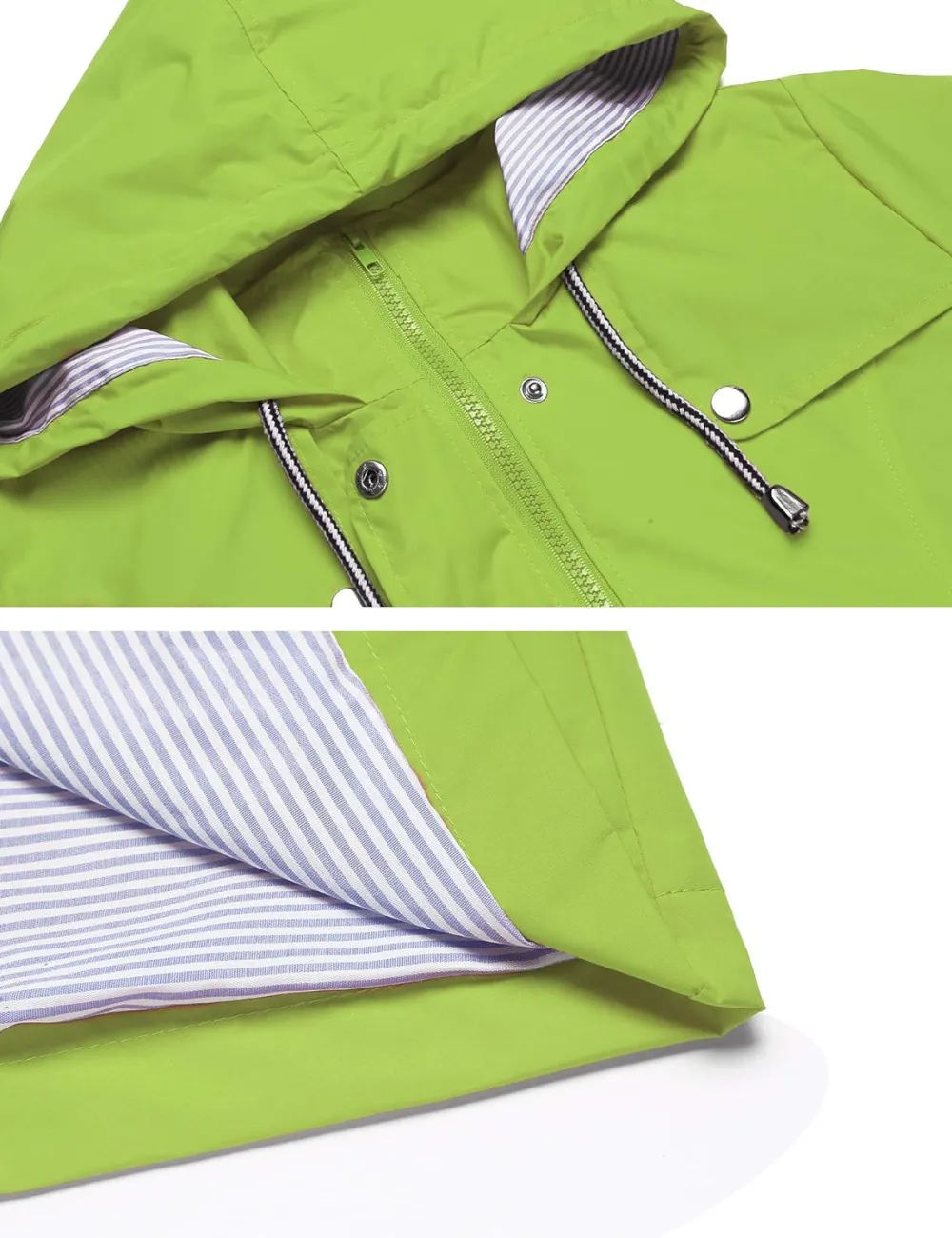 LOMON Raincoat Women Waterproof Long Hooded Trench Coats Lined Windbreaker Travel Jacket S-XXL