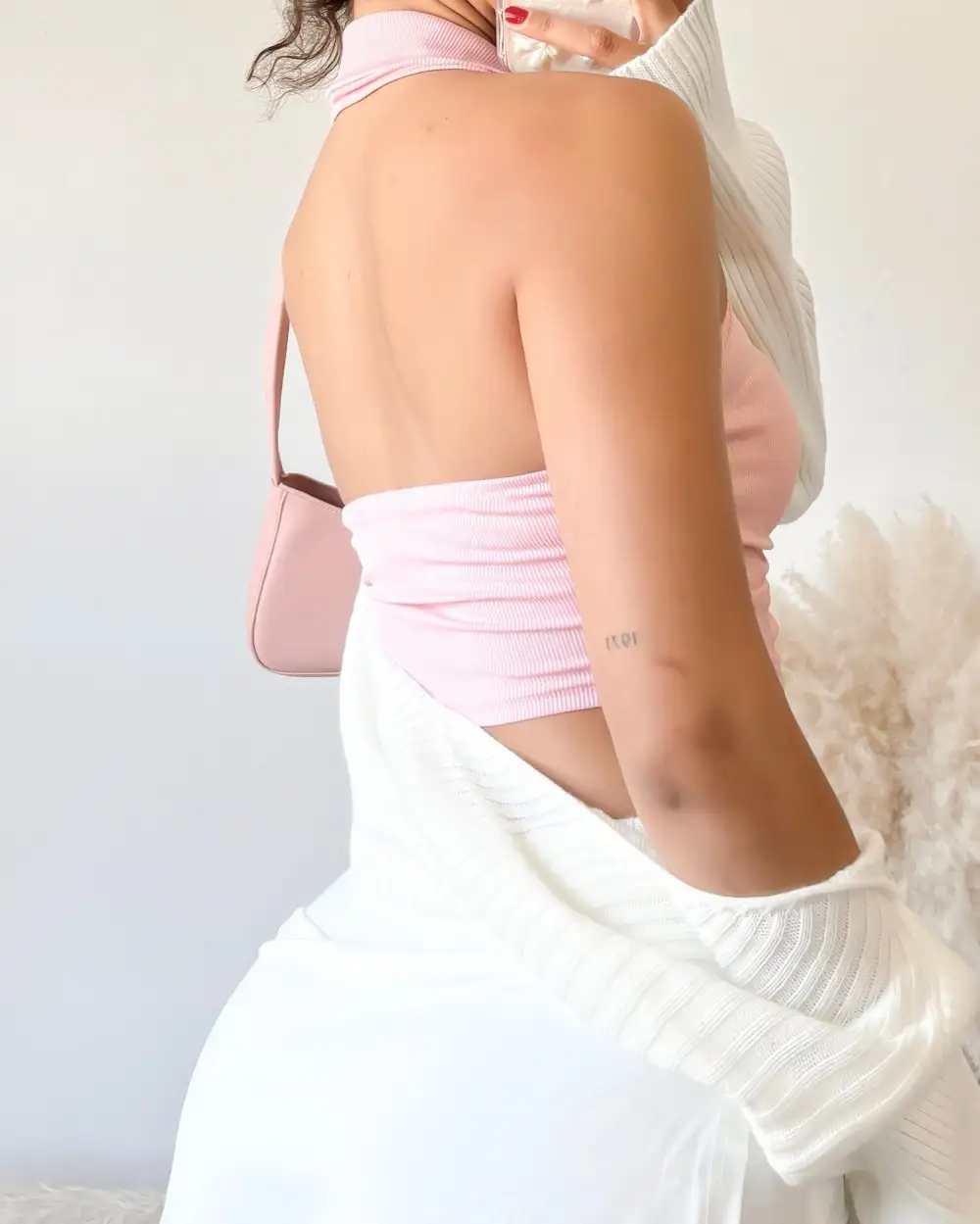 MIRA RUCHED HALTER TOP