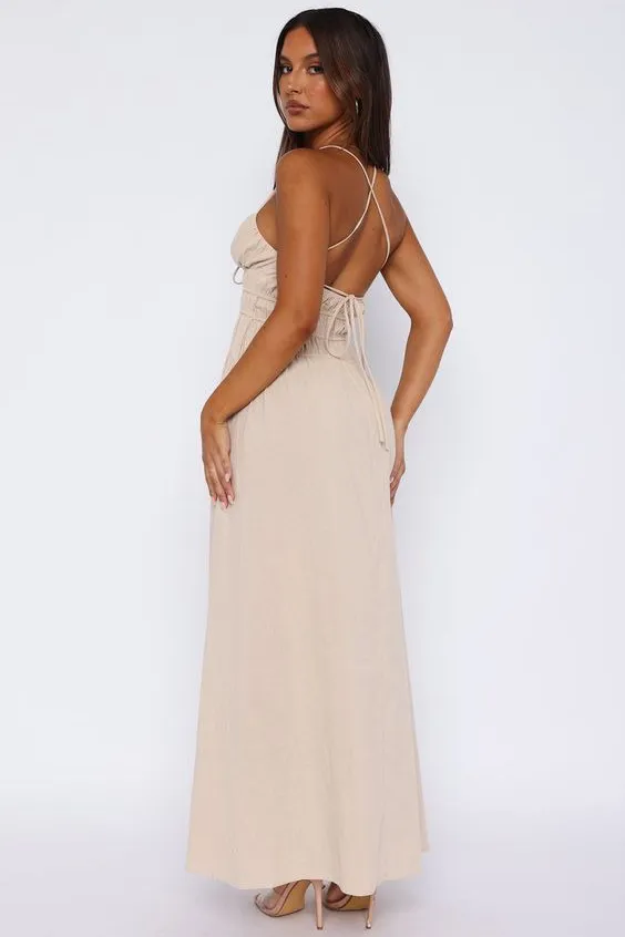 Late Morning Maxi Dress Oat
