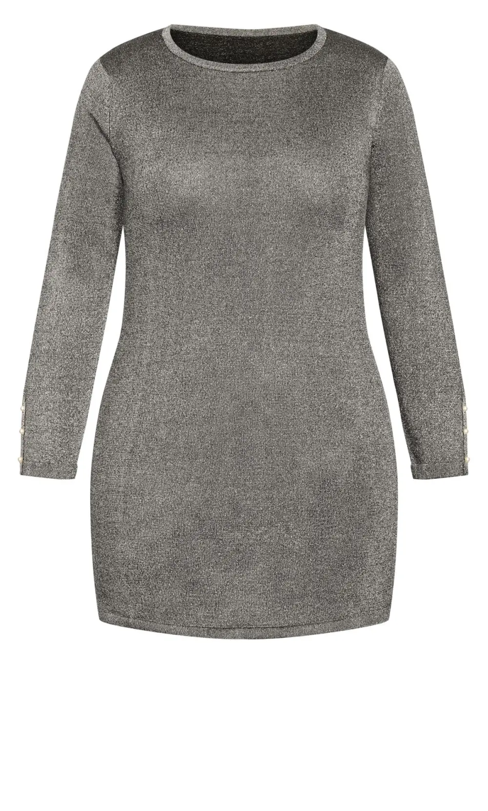 Evans Grey Glitter Detail Jumper