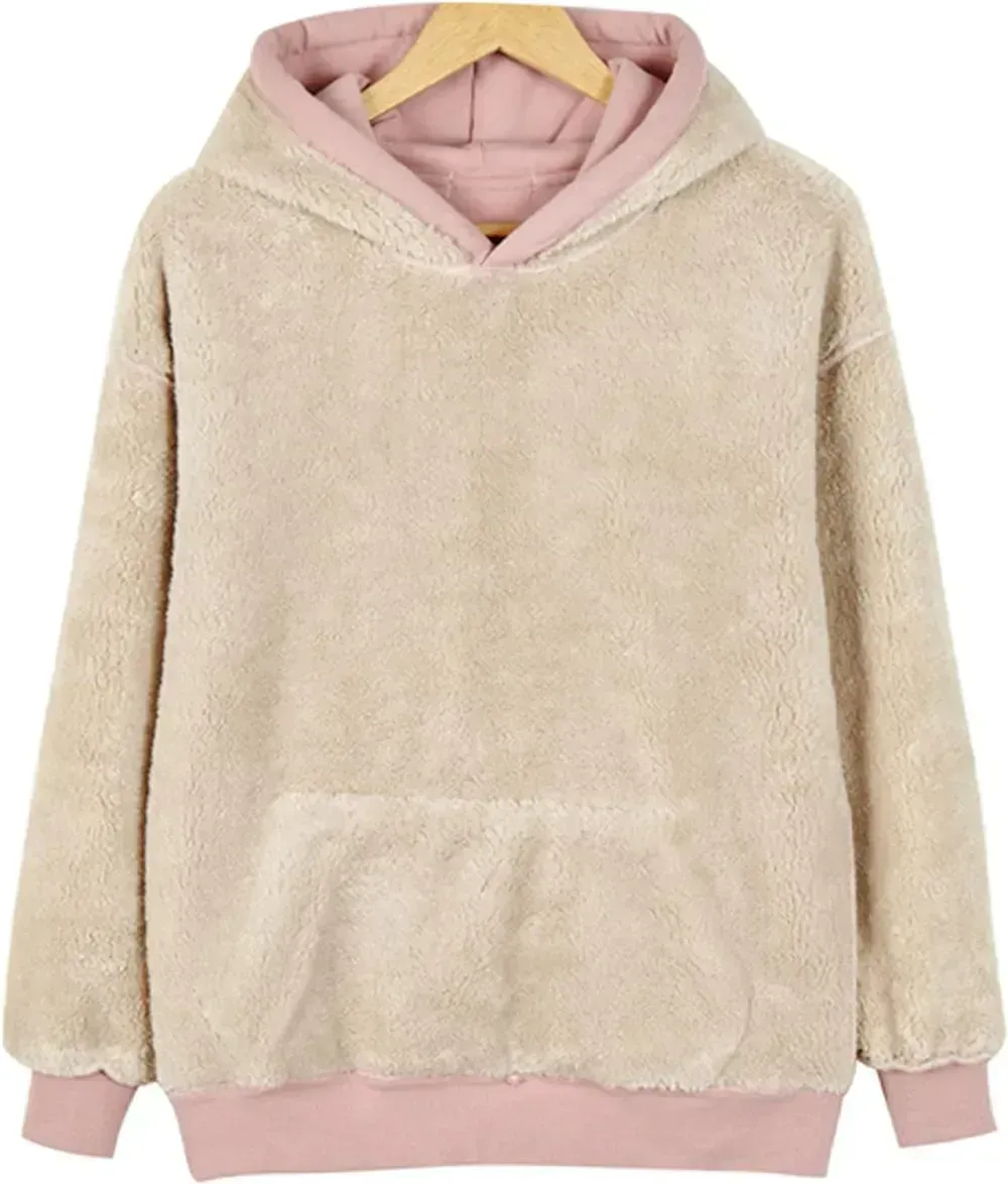 Women's Winter Hoodies Pullover Sherpa Fleece Warm Heavyweight Sweatshirt