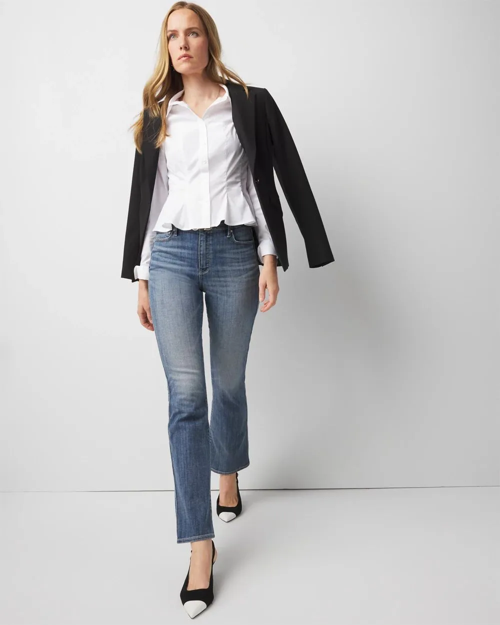 Seamed Poplin Shirt