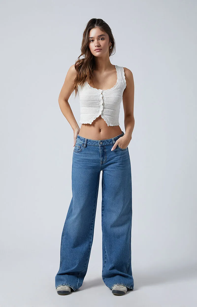 PacSun Casey Low Rise Baggy Jeans Medium Indigo