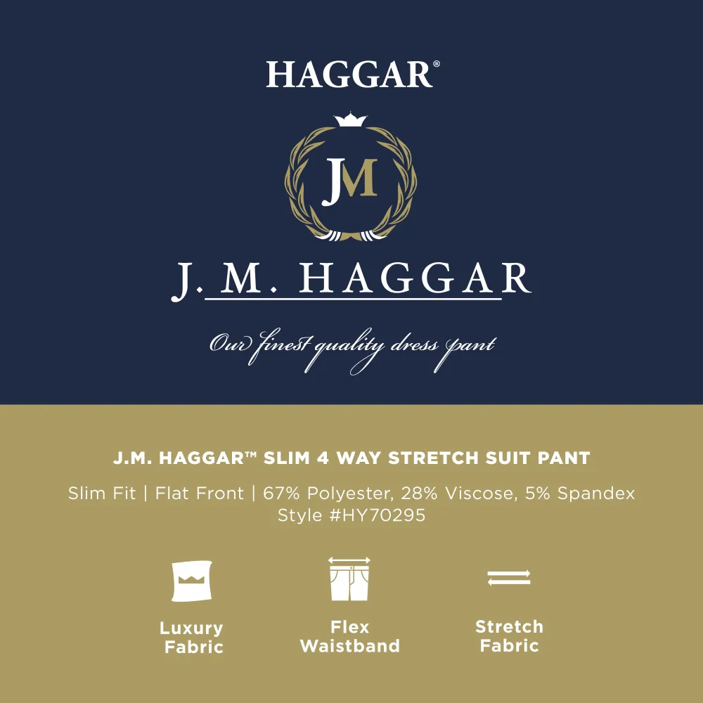 Haggar J.M. Haggar&trade;  4 Way Stretch Slim Fit Flat Front Suit Pant